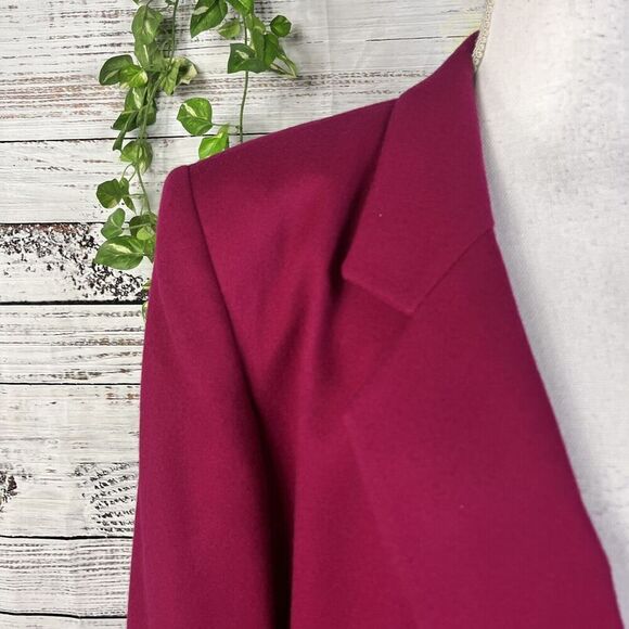 Vintage Jones New York Blazer Jacket size 14 Hot Pink Wool Y2K 80's 90's Career - Picture 7 of 16